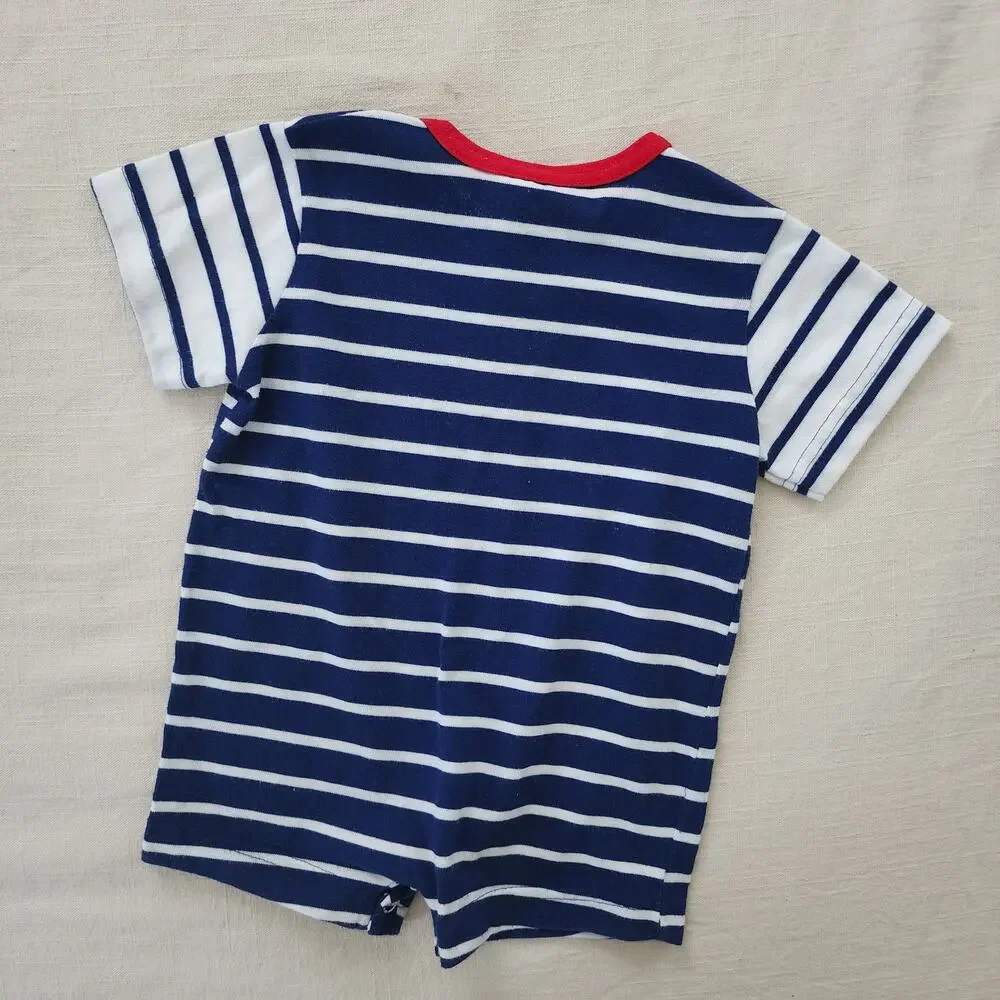 Vintage Healthtex Sailor Whale Romper 12-18 months